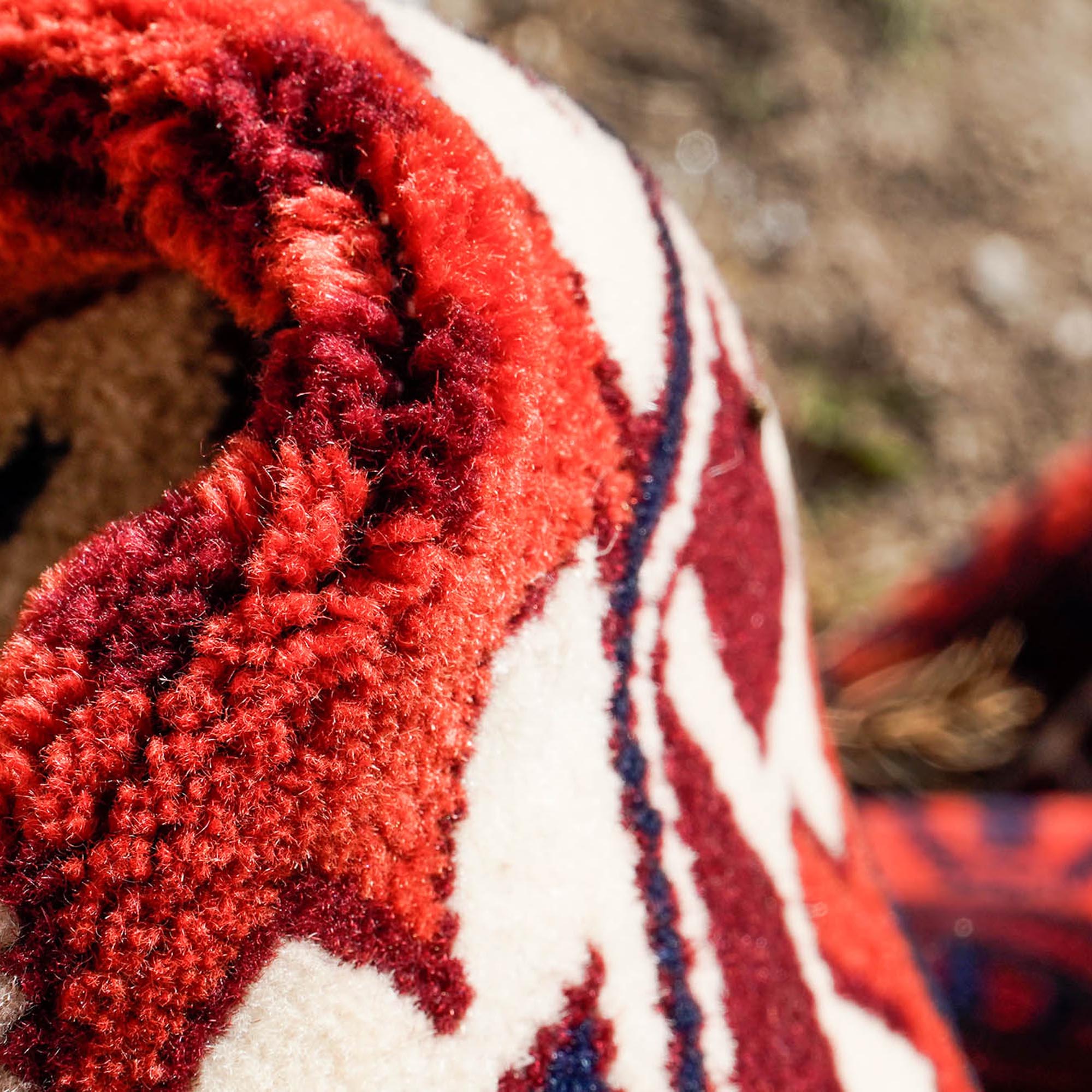 Hand Woven Yağcıbedir Patterned Burgundy Carpet