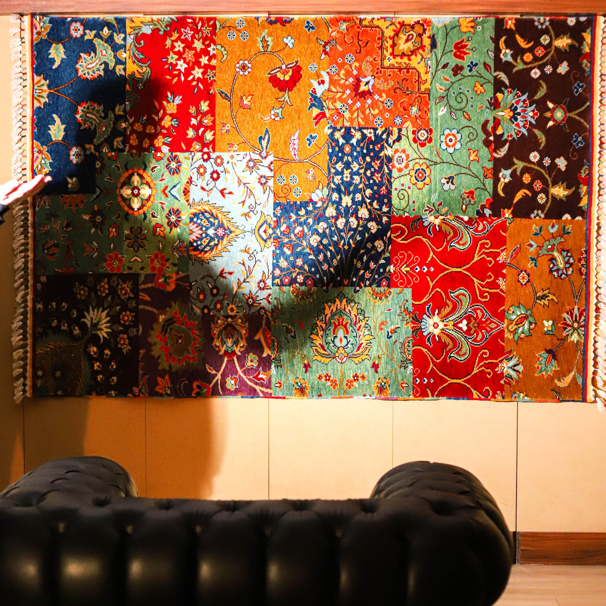 Patchwork Design Hand Woven Carpet