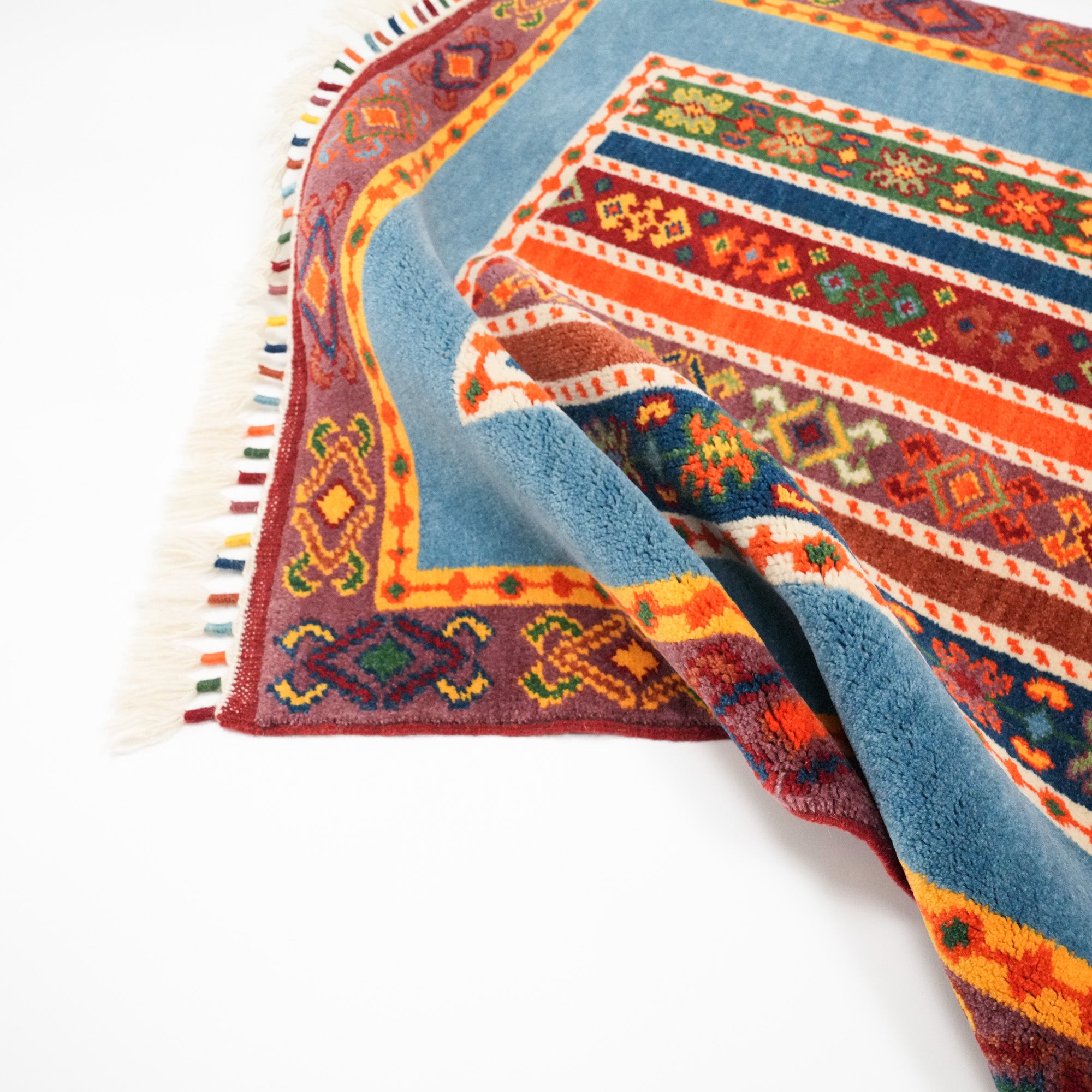 Anatolian Shawl Series Sivas Zara Patterned Hand-Woven Wool Carpet