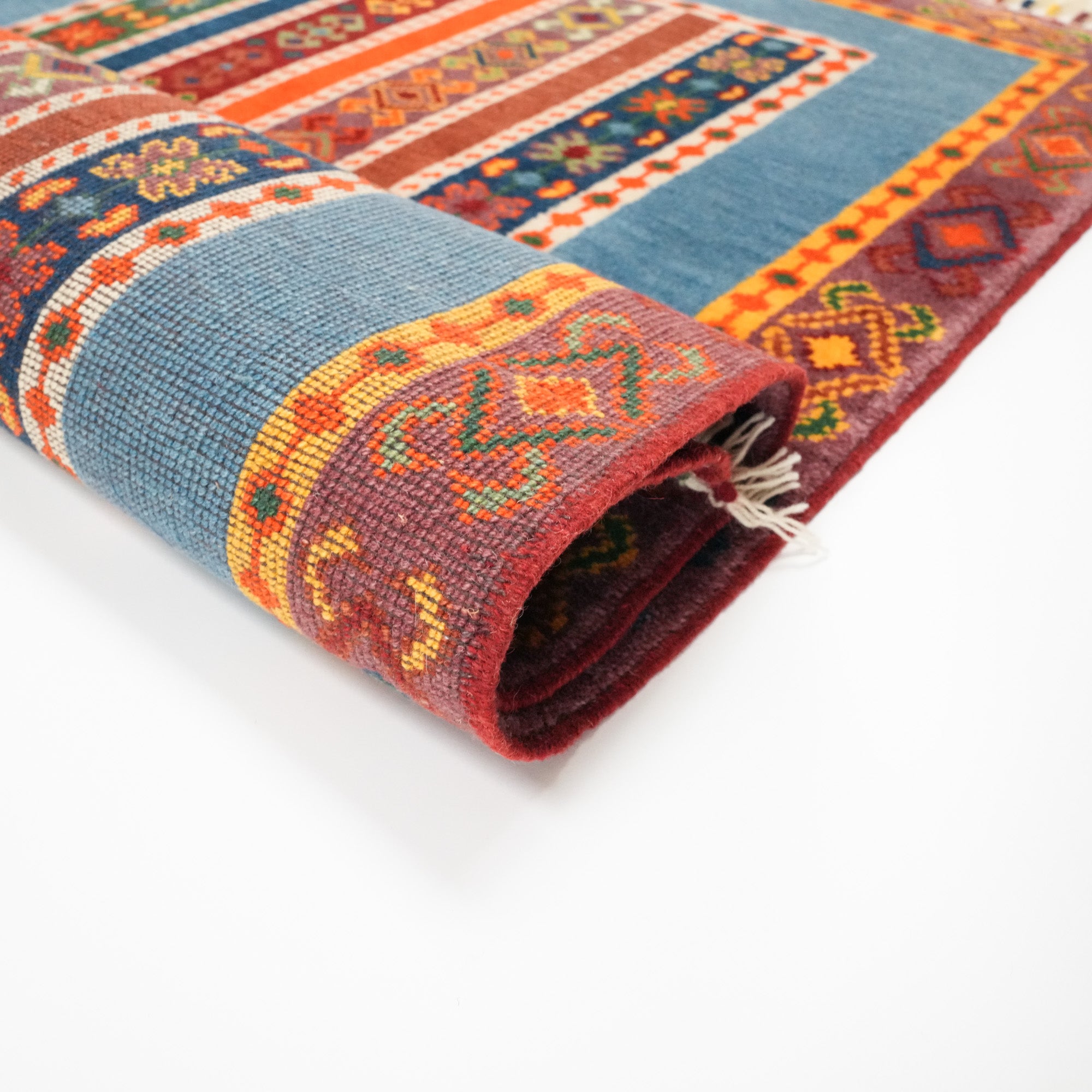 Anatolian Shawl Series Sivas Zara Patterned Hand-Woven Wool Carpet