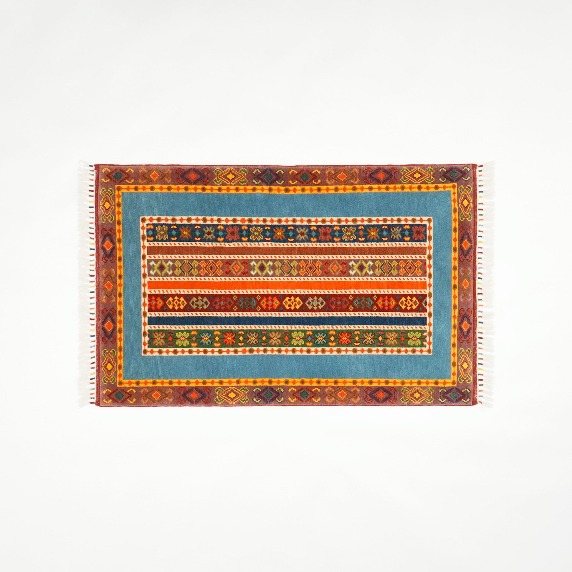 Anatolian Shawl Series Sivas Zara Patterned Hand-Woven Wool Carpet