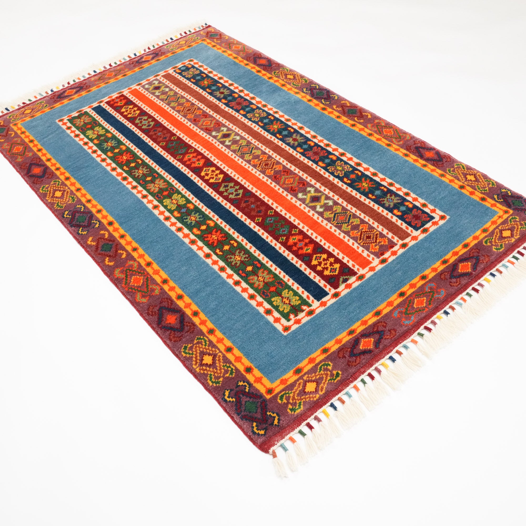 Anatolian Shawl Series Sivas Zara Patterned Hand-Woven Wool Carpet