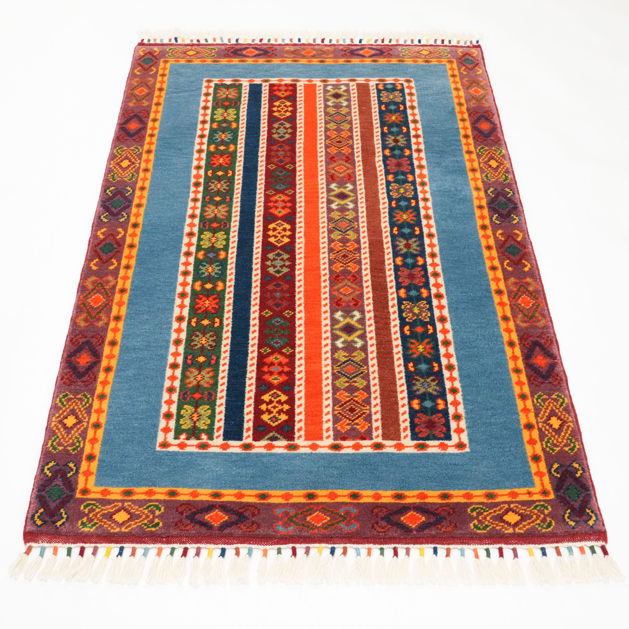 Anatolian Shawl Series Sivas Zara Patterned Hand-Woven Wool Carpet