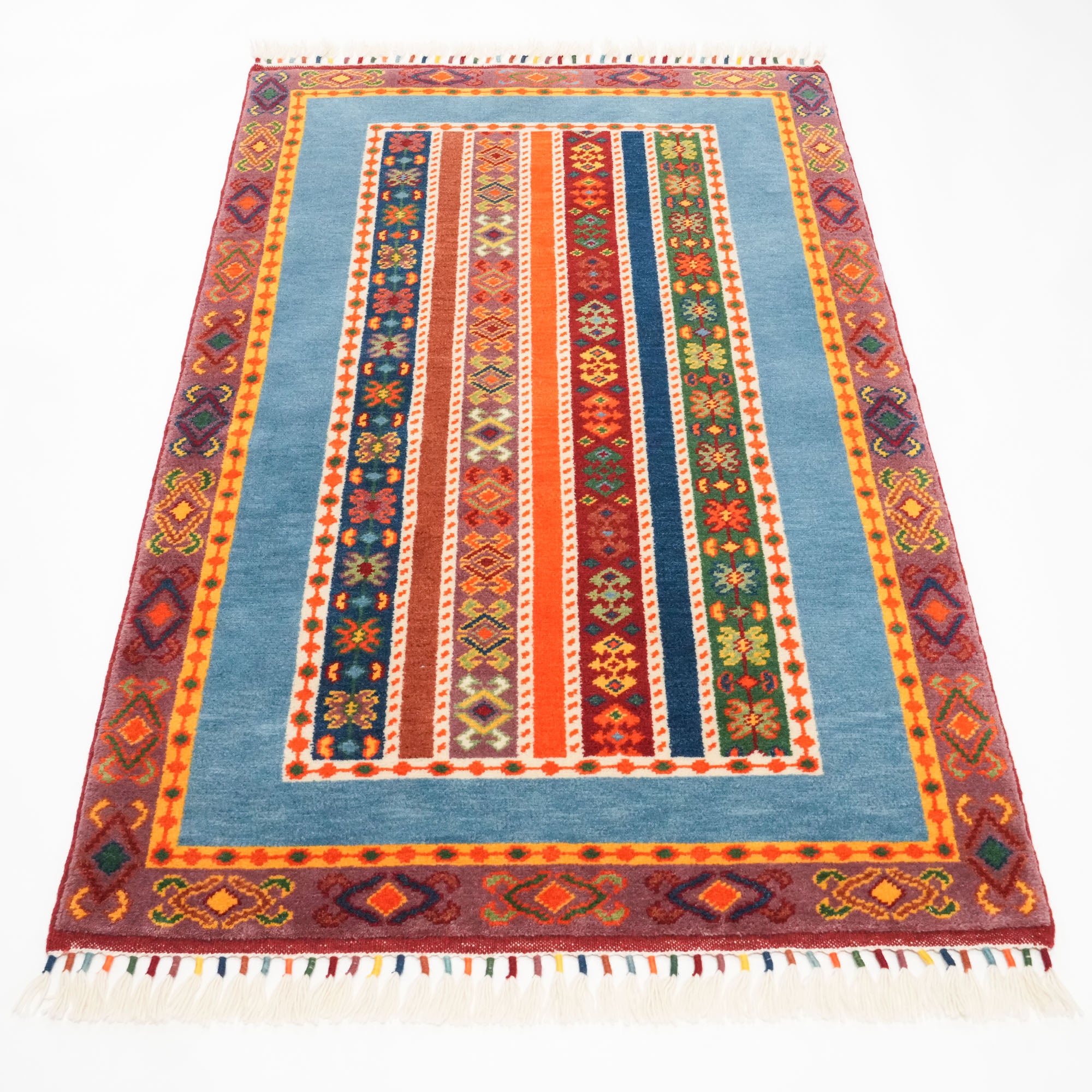 Anatolian Shawl Series Sivas Zara Patterned Hand-Woven Wool Carpet