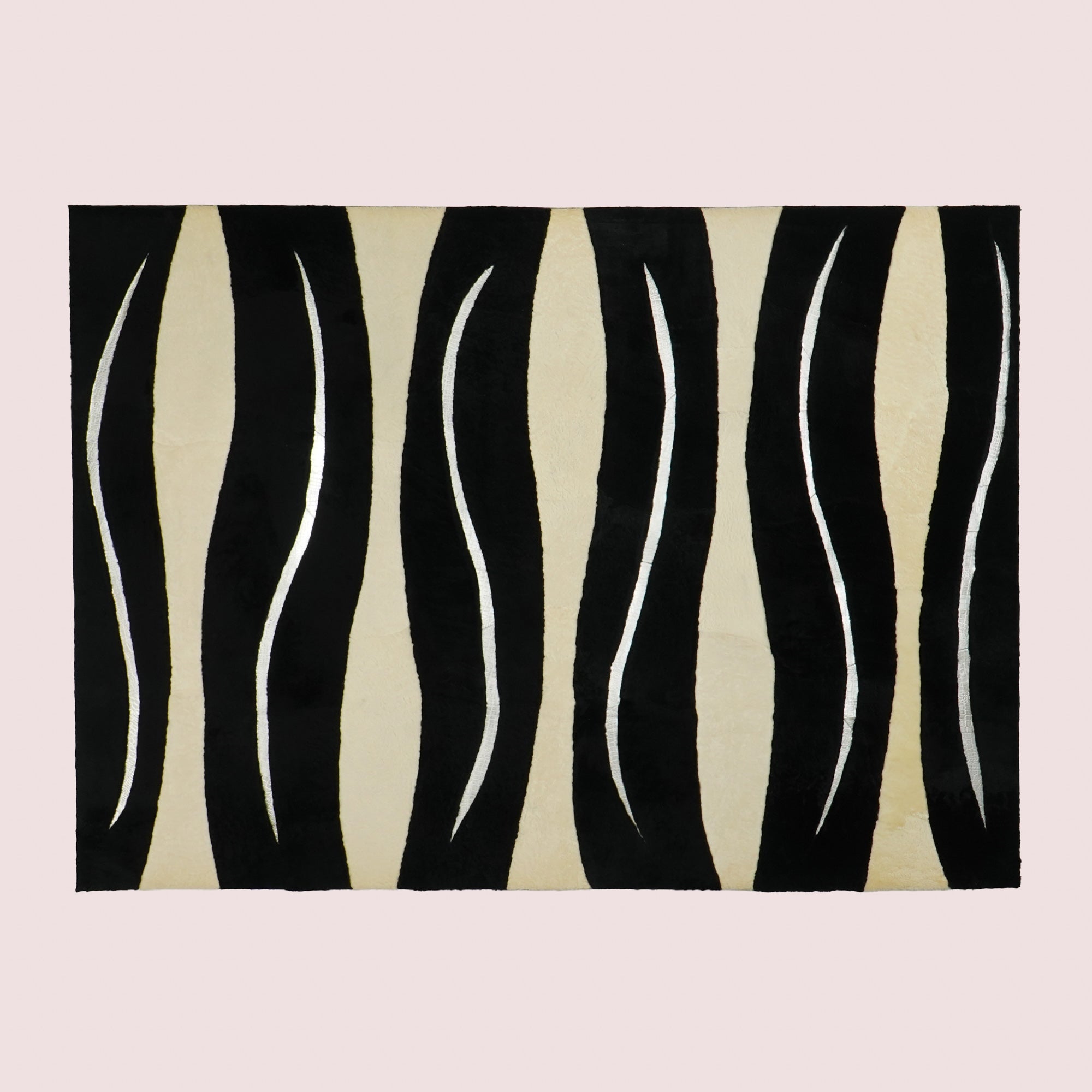 Striped Design Leather - Cowhide Carpet