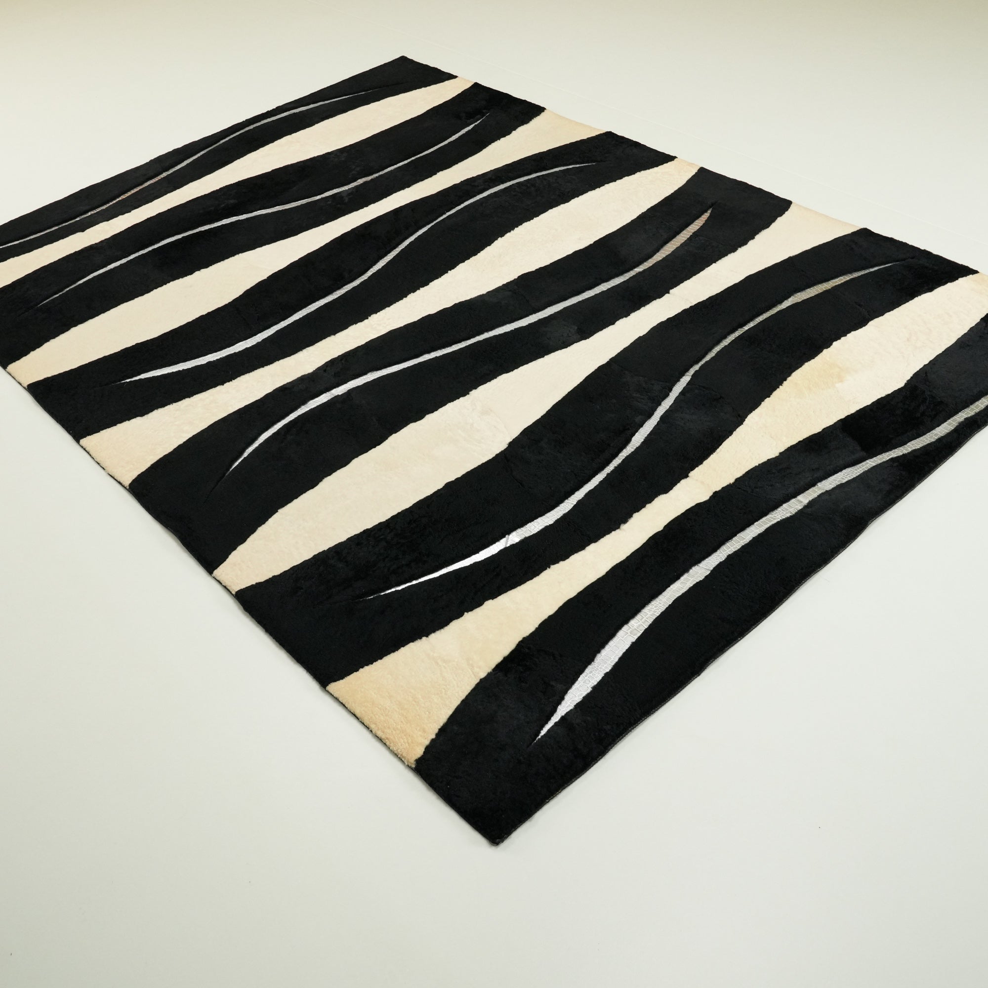 Striped Design Leather - Cowhide Carpet