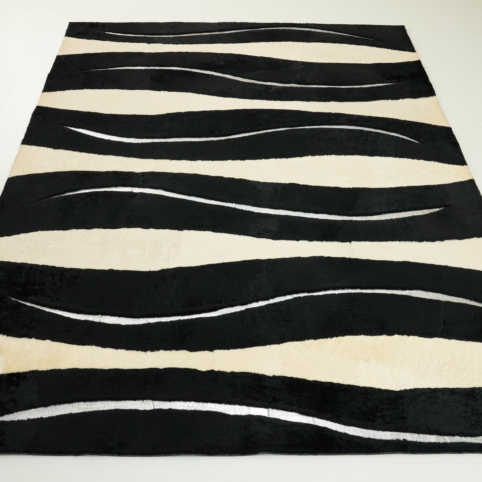 Striped Design Leather - Cowhide Carpet