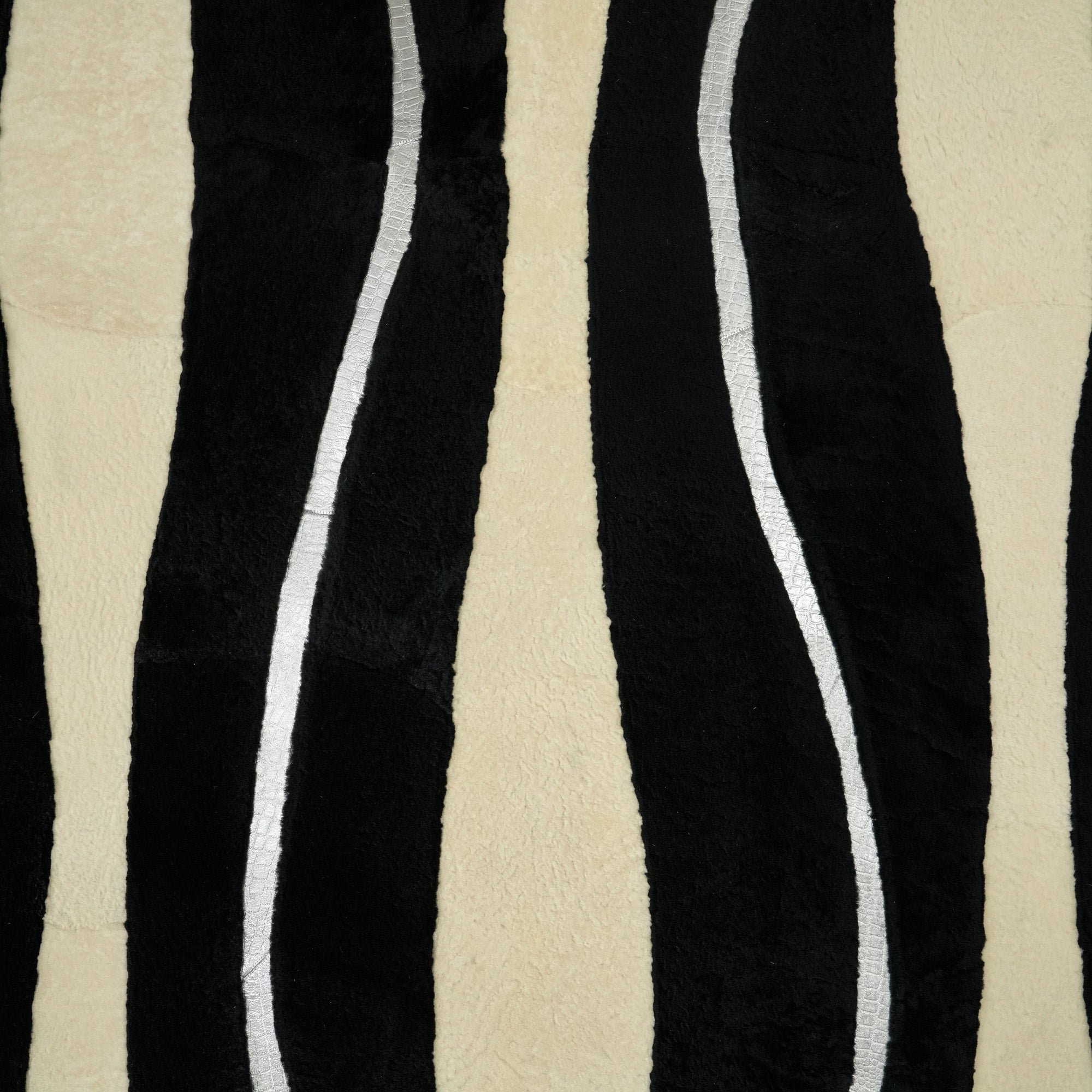 Striped Design Leather - Cowhide Carpet