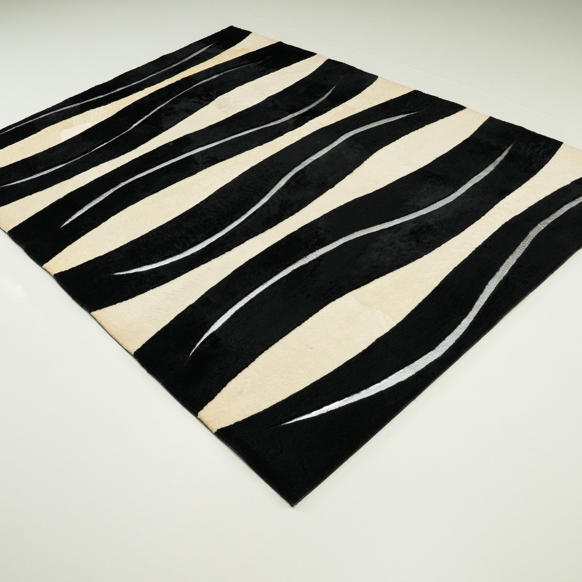 Striped Design Leather - Cowhide Carpet