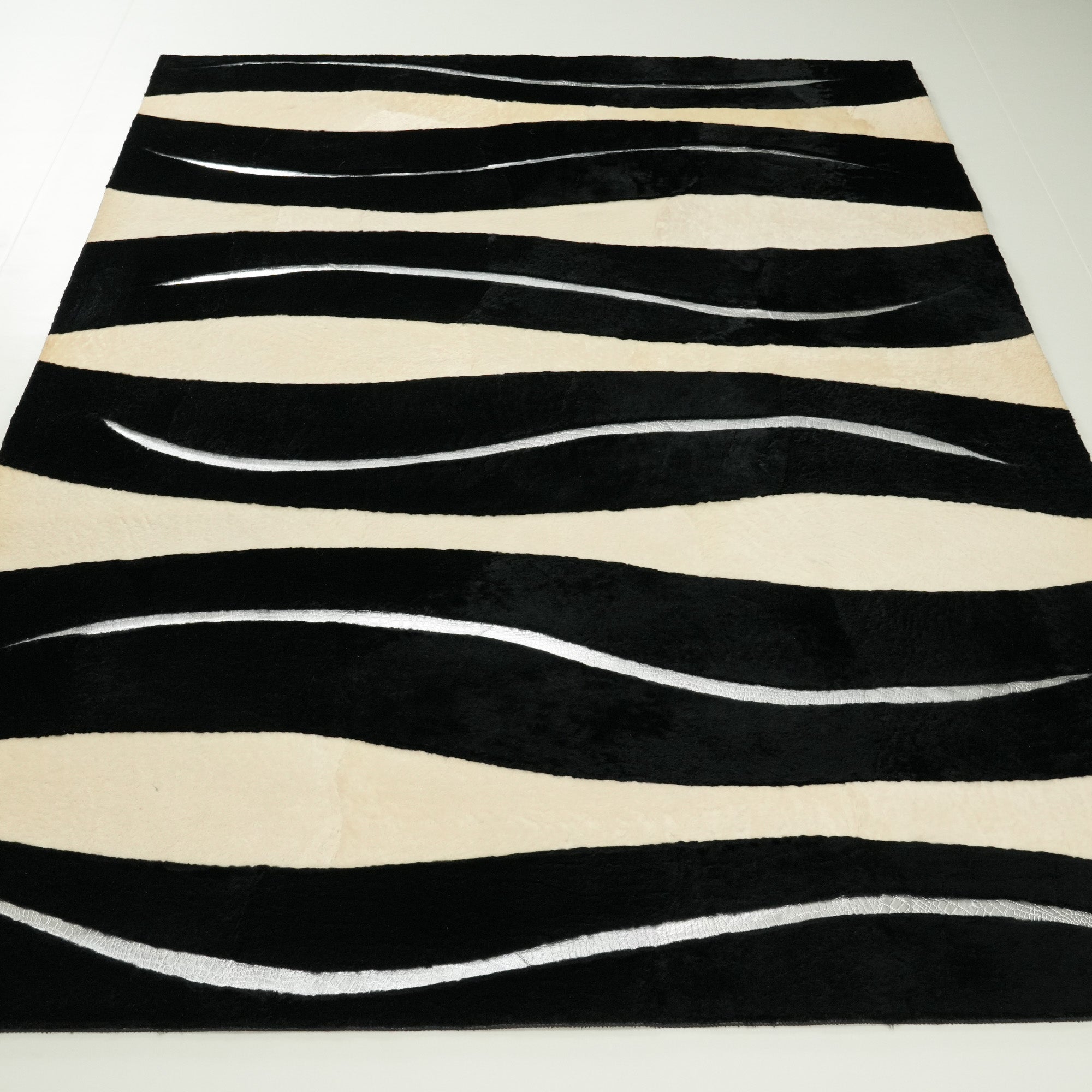 Striped Design Leather - Cowhide Carpet