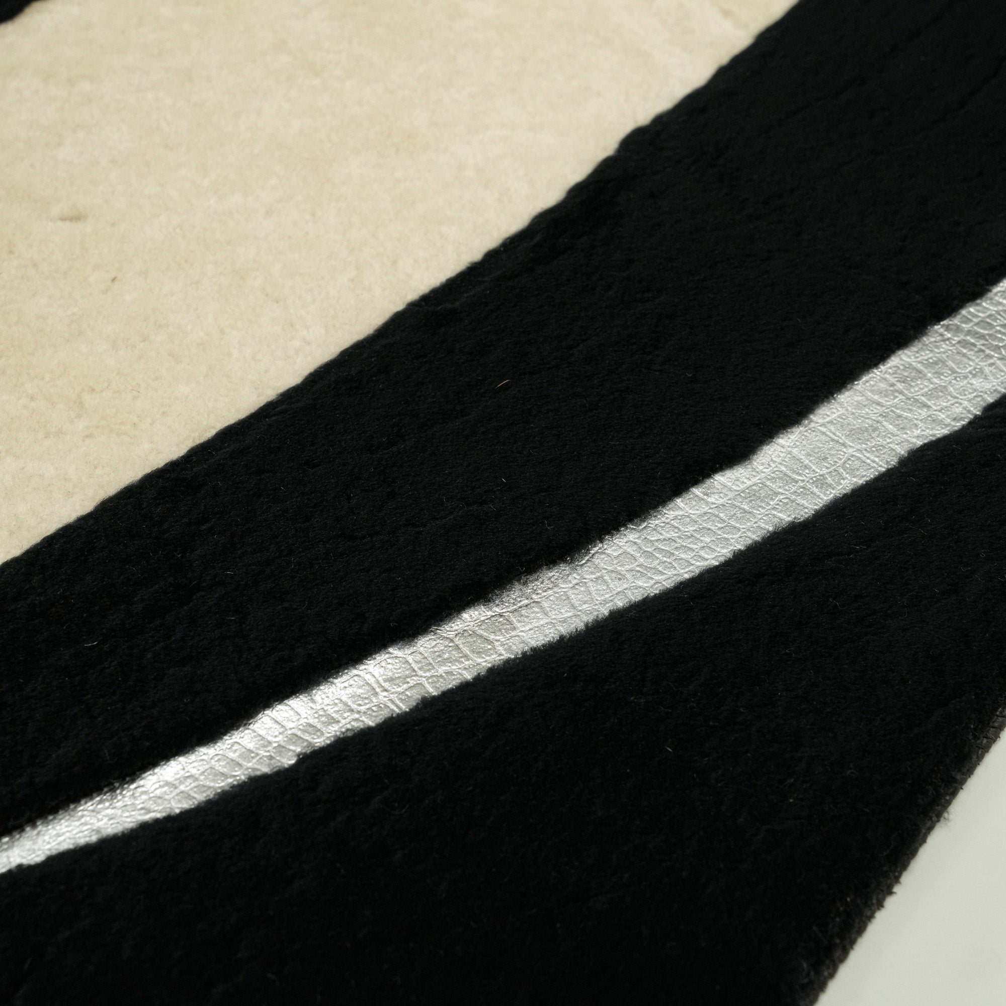 Striped Design Leather - Cowhide Carpet