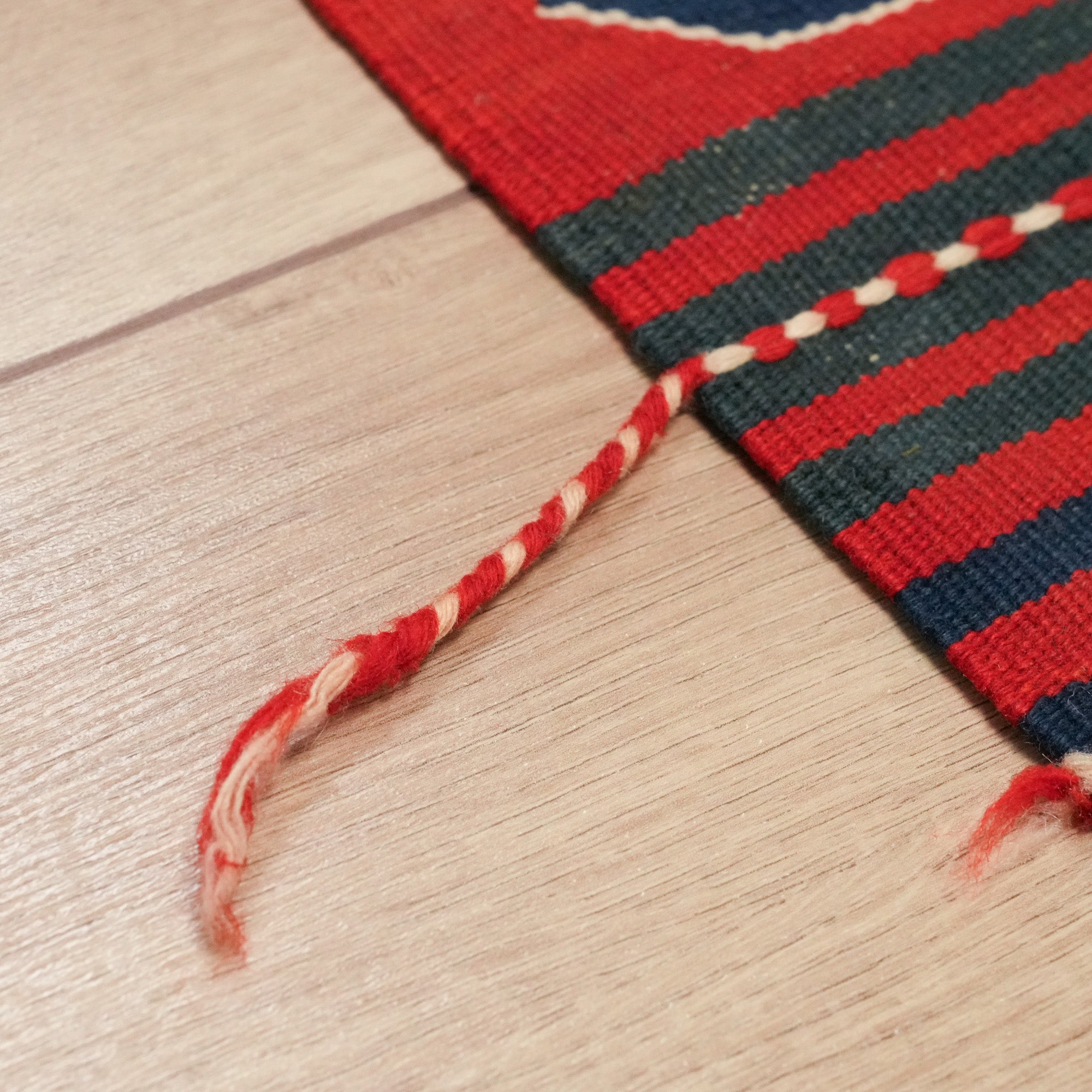 Hand Woven Anatolian Patterned Red Balıkesir Rug