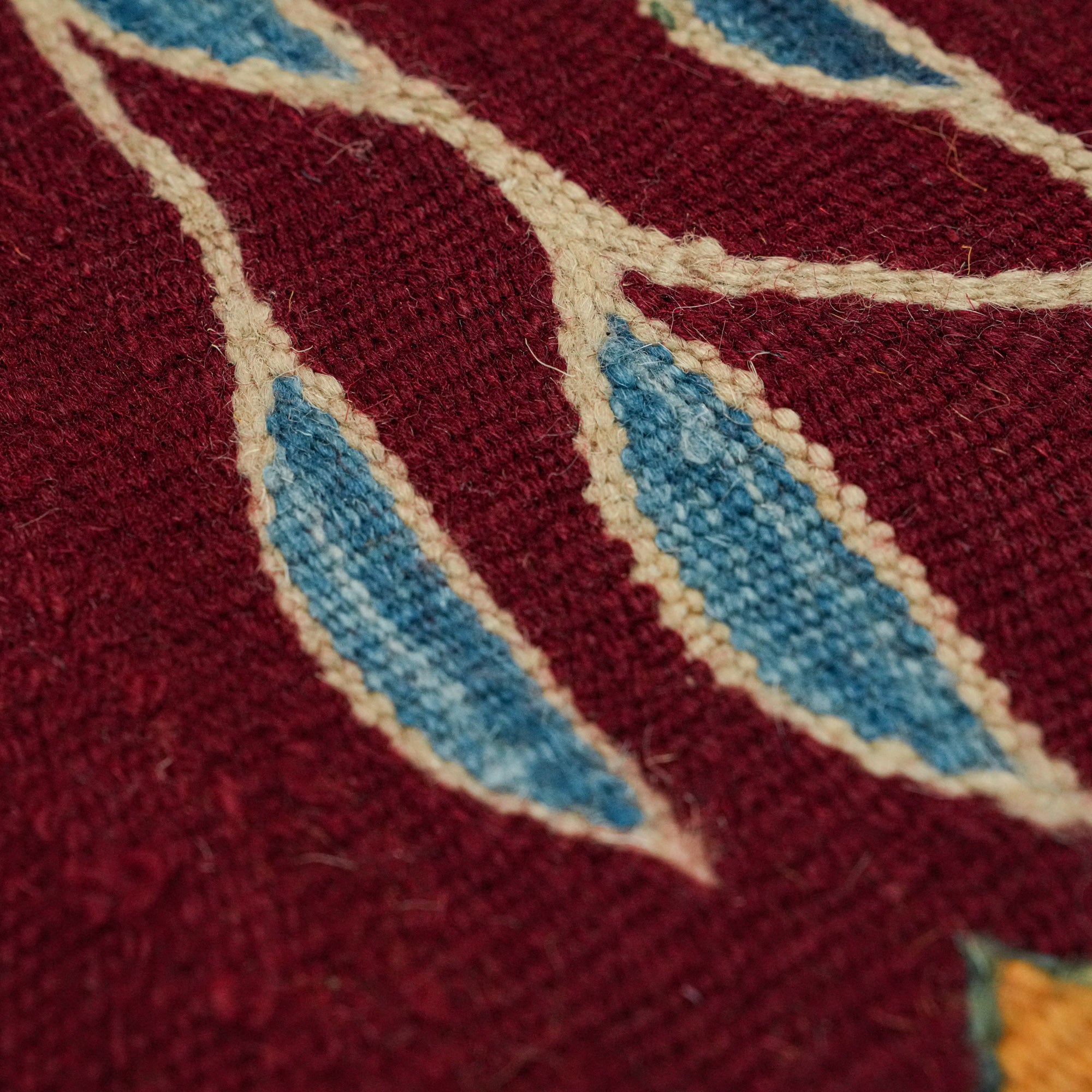 Hand Woven Anatolian Patterned Root Dyed Colorful Uşak Rug