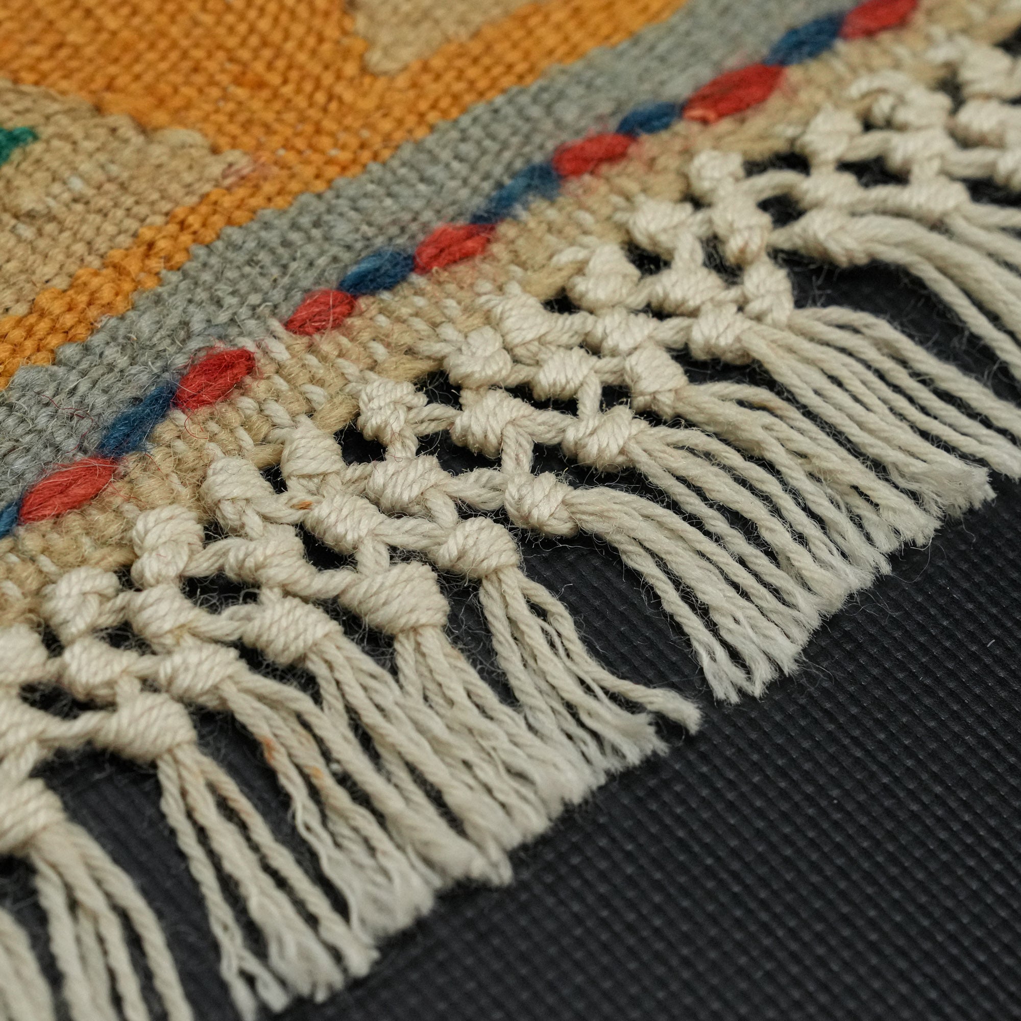 Hand Woven Anatolian Patterned Root Dyed Colorful Uşak Rug