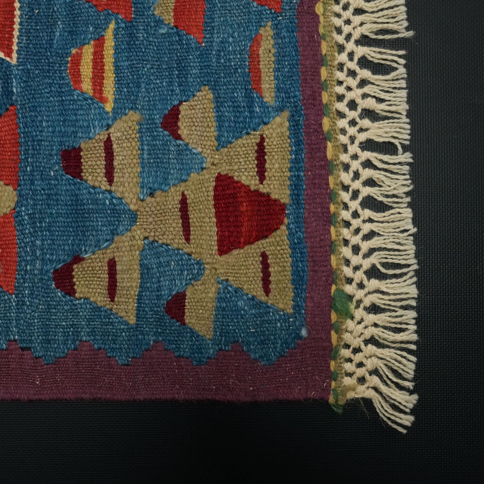 Hand Woven Anatolian Patterned Colorful Root Dyed Uşak Rug