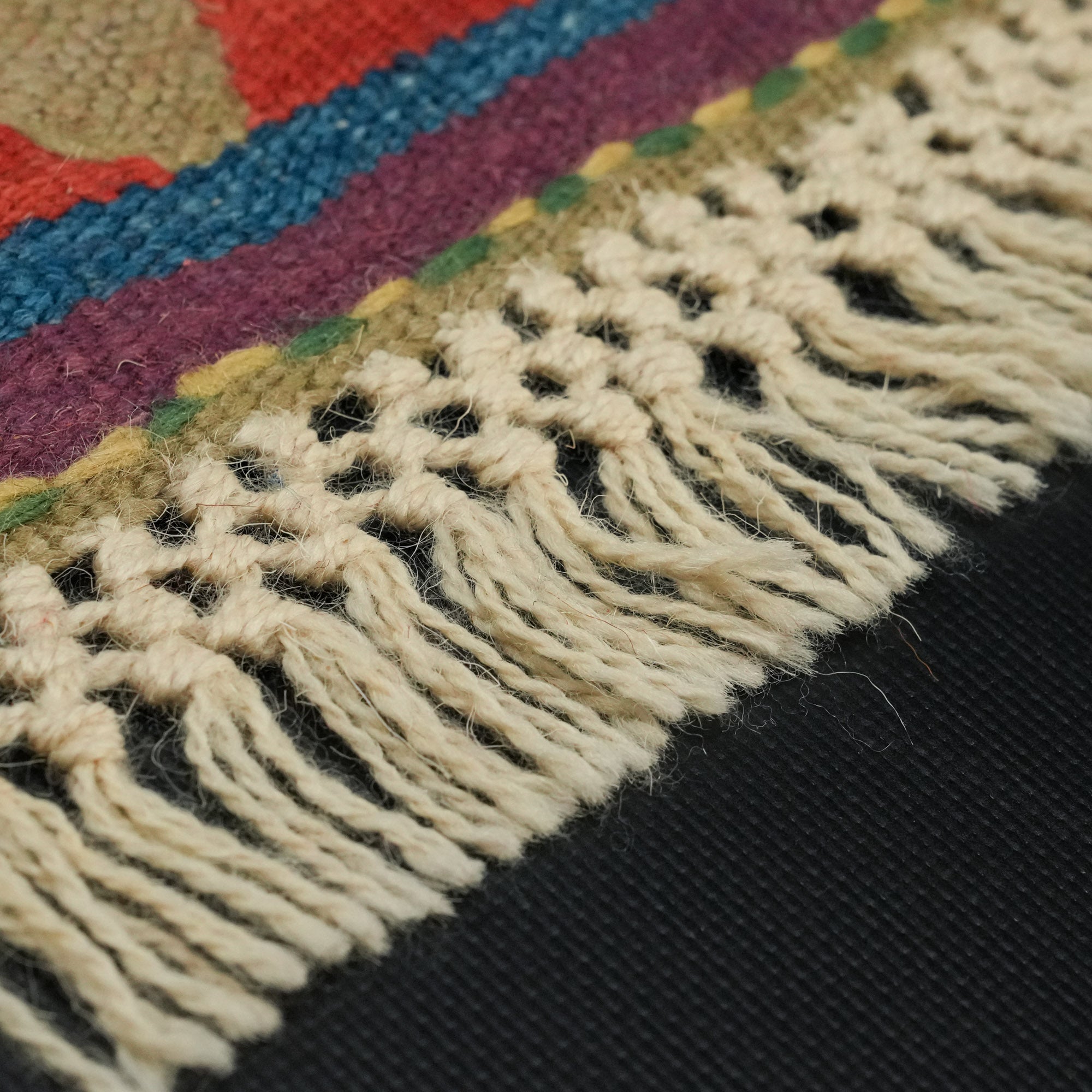 Hand Woven Anatolian Patterned Colorful Root Dyed Uşak Rug