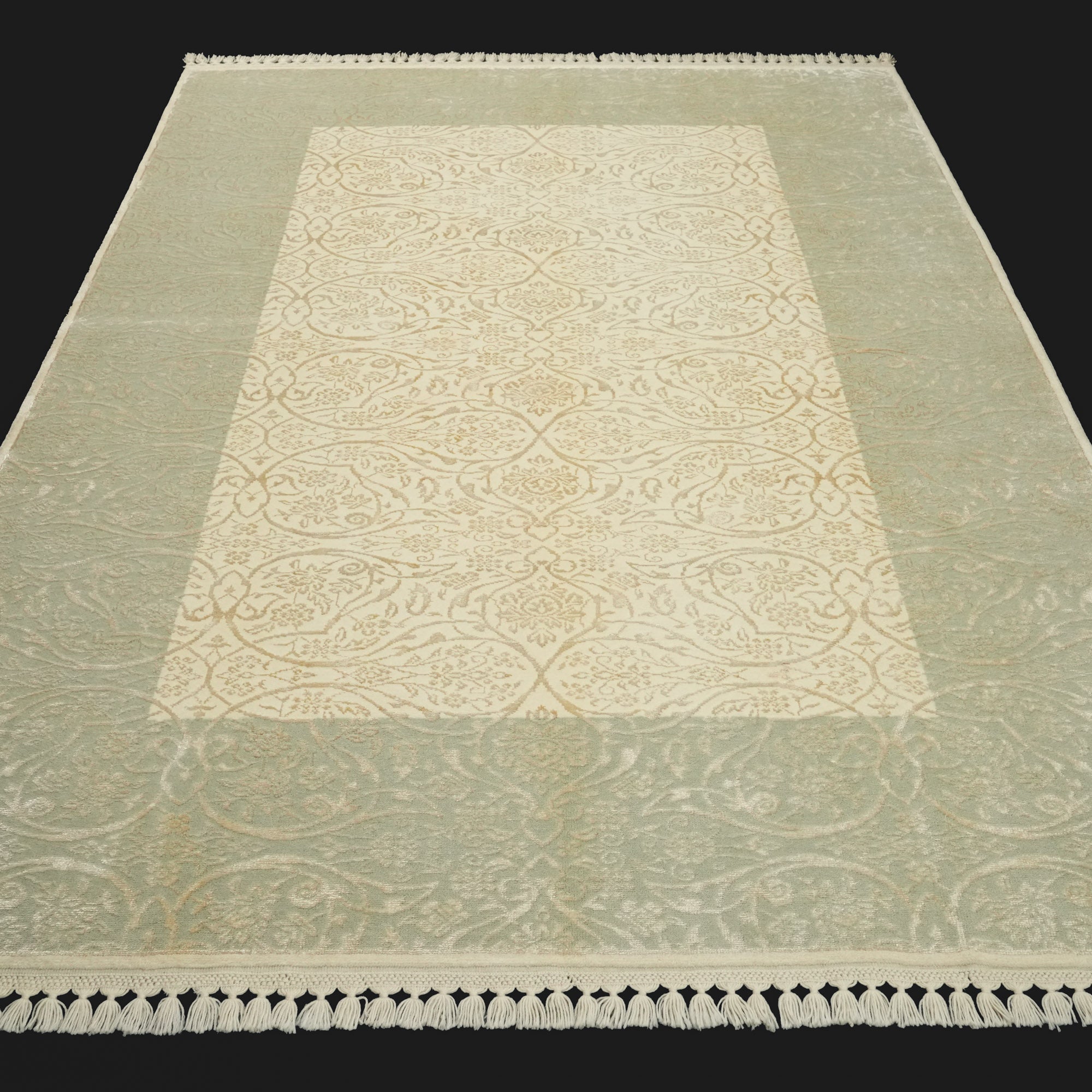 Frame Design Hand Woven Carpet