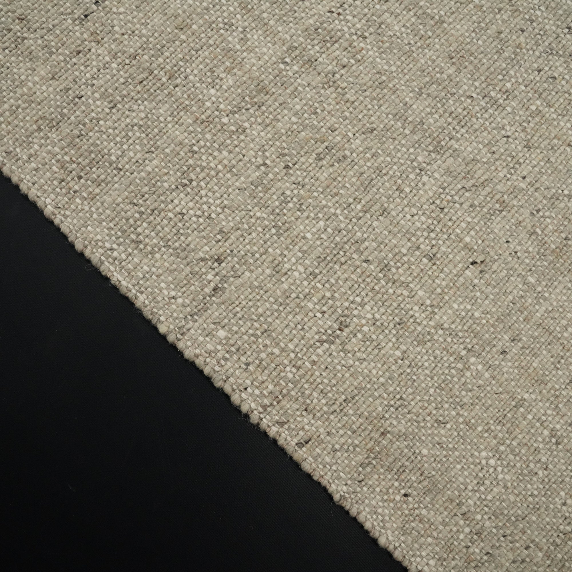 Hand Woven Plain Patterned Wool Grey Carpet