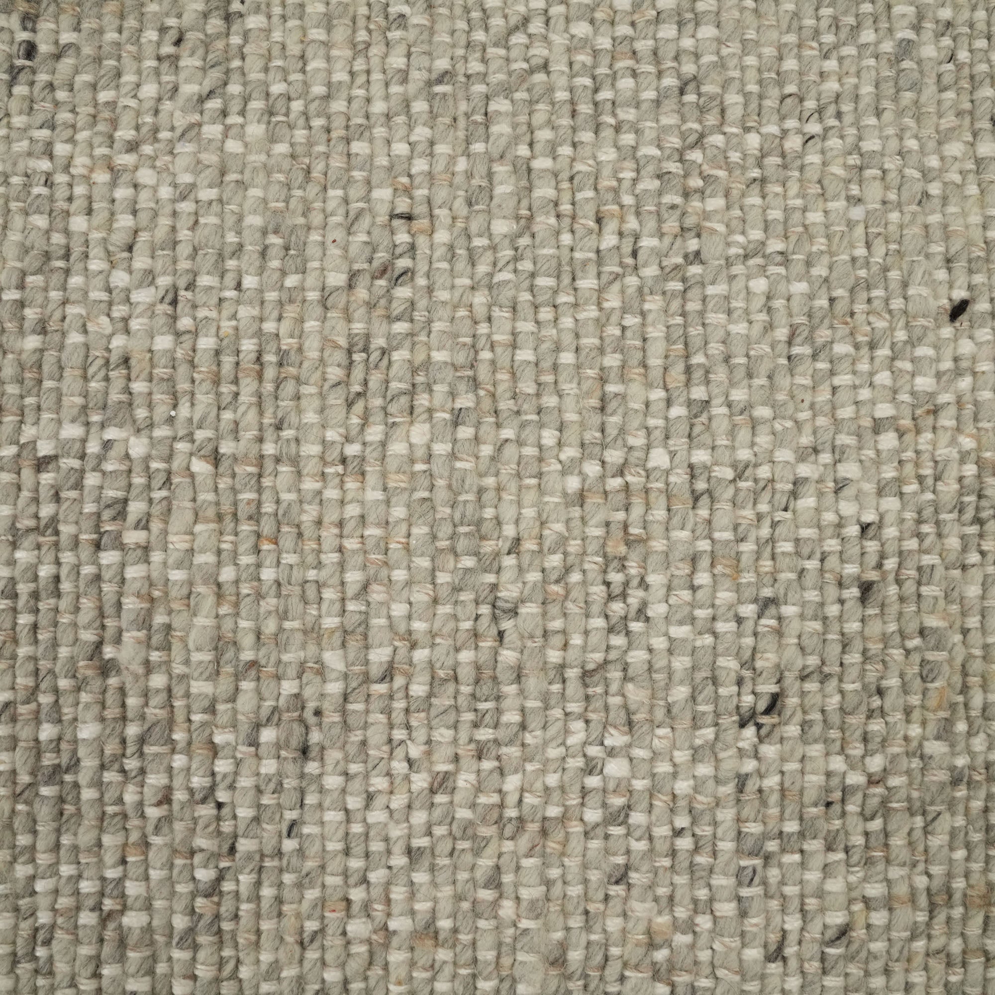 Hand Woven Plain Patterned Wool Grey Carpet