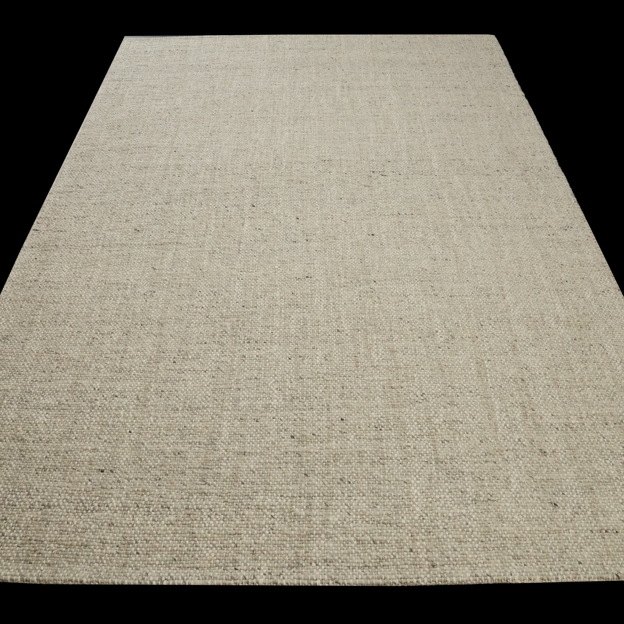 Hand Woven Plain Patterned Wool Grey Carpet