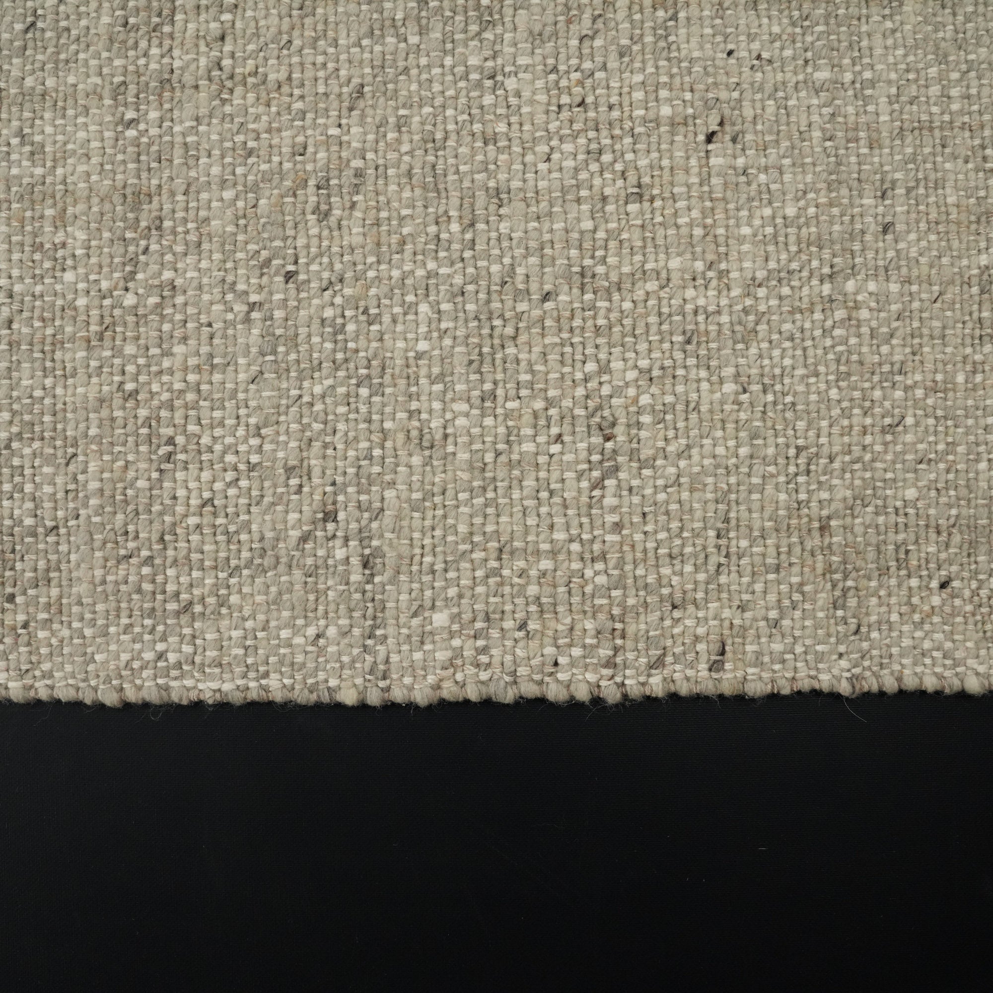 Hand Woven Plain Patterned Wool Grey Carpet