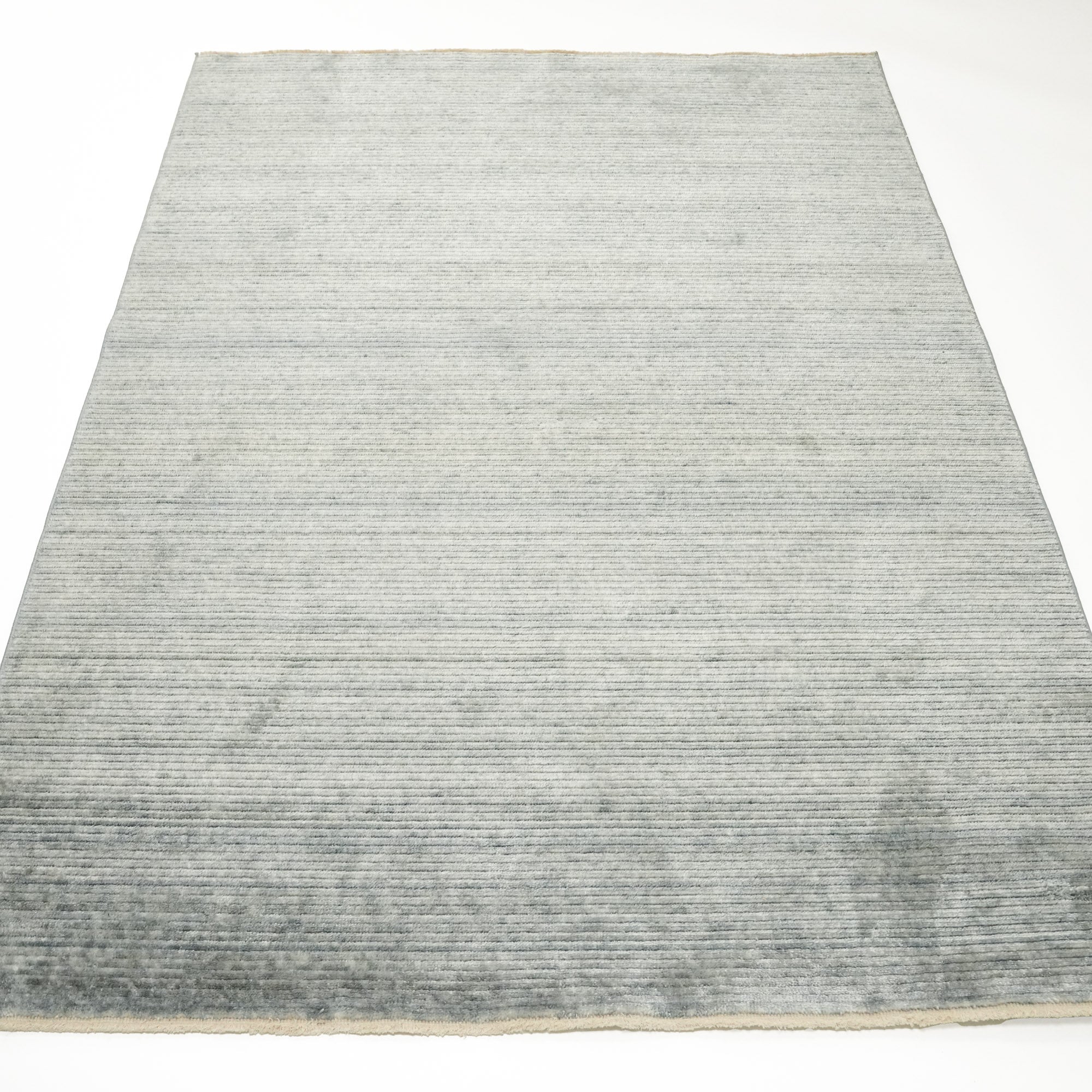 Gessi Series Plain Patterned Blue Cotton Rug