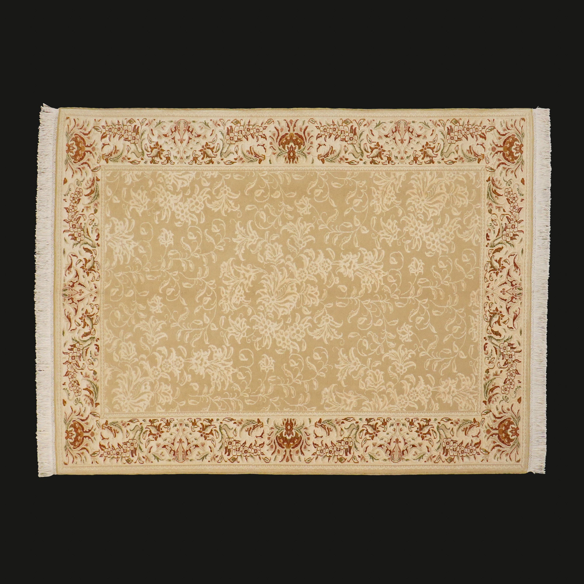 Harem Series Hand Woven Uşak Patterned Cream Carpet