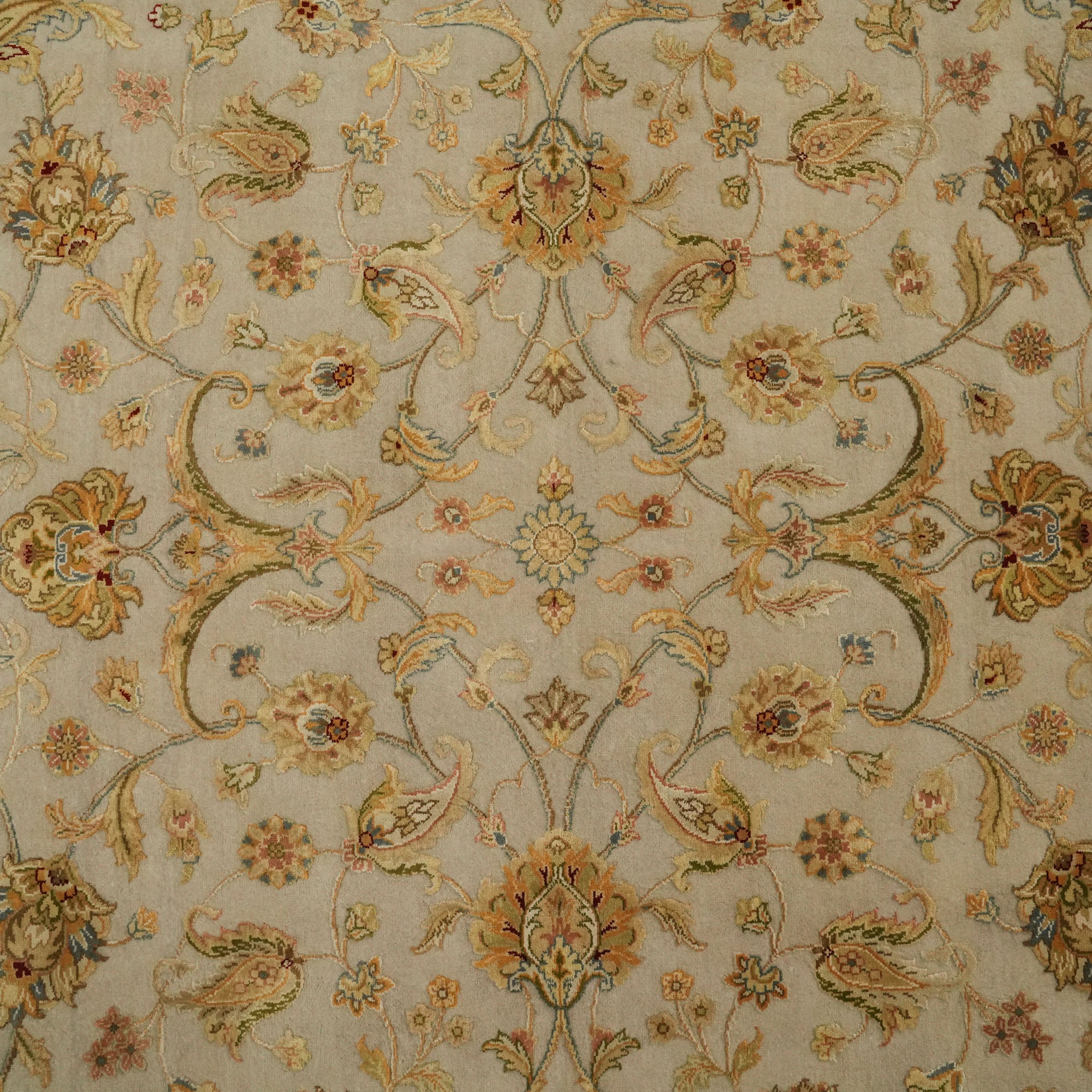 Jaipur Series Silk Hand Woven Uşak Patterned Gray - Gold Carpet