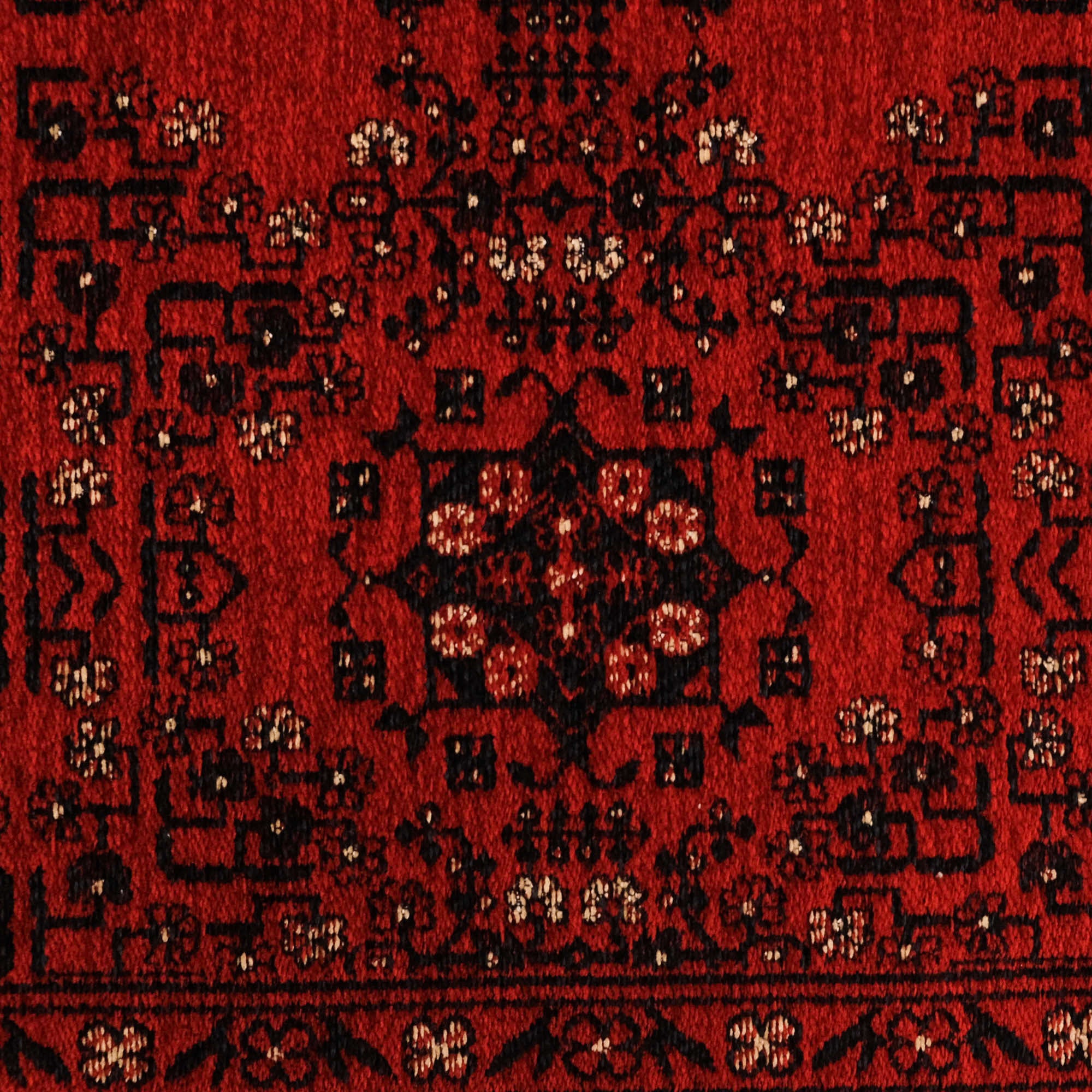 Amber Series Burgundy Red Machine Woven Afghan Patterned Acrylic Carpet