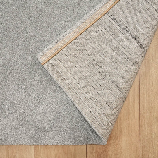 Lotto Series Machine Woven Plain Patterned Gray Carpet