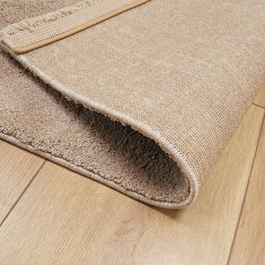 Lotto Series Plain Patterned Beige Carpet