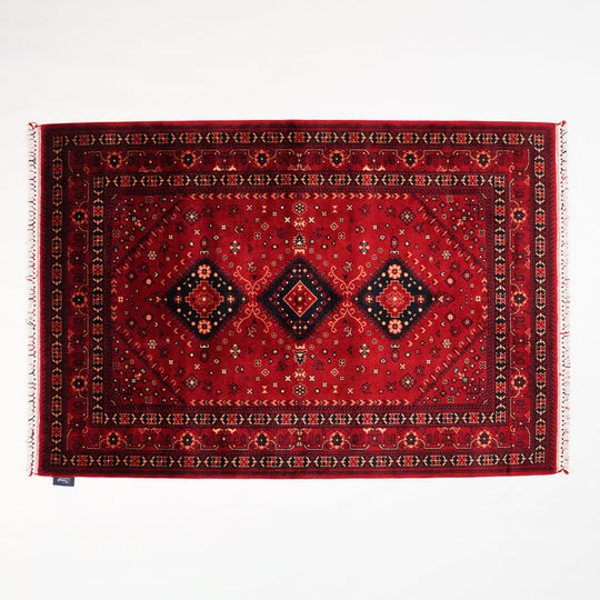 Nostalgia Afghan Design Machine Woven Carpet