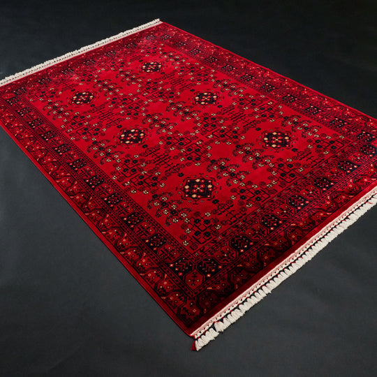 Nostalgia Afghan Design Machine Woven Carpet