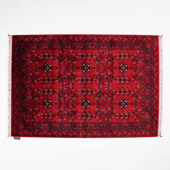 Nostalgia Afghan Design Machine Woven Carpet