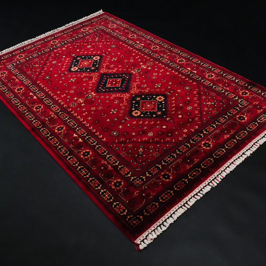 Nostalgia Afghan Design Machine Woven Carpet