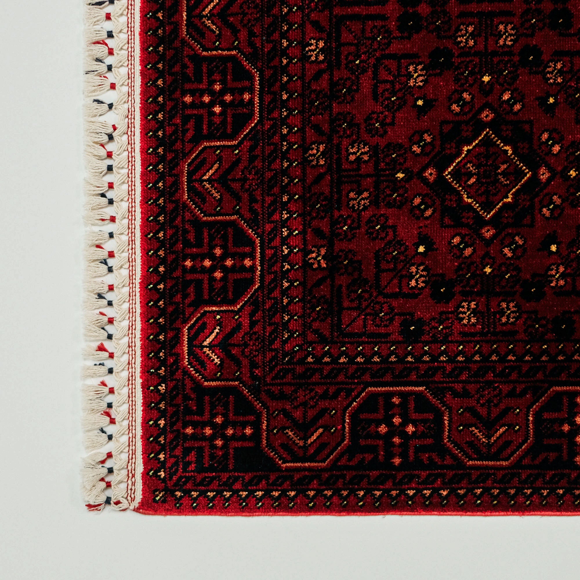 Nostalgia Afghan Design Machine Woven Carpet