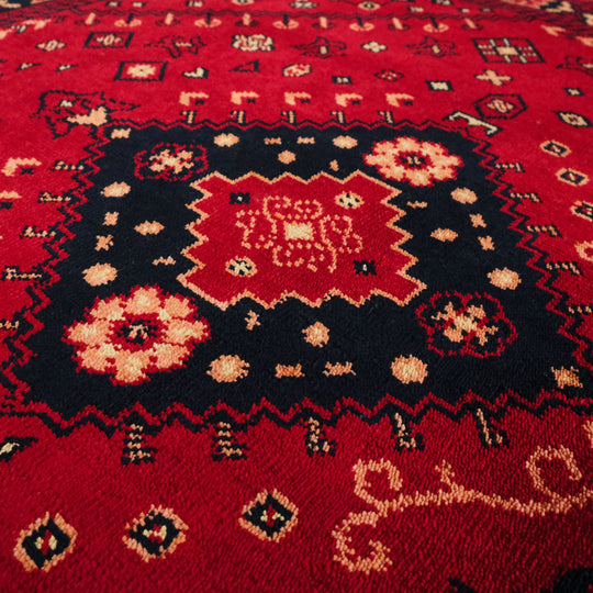 Nostalgia Afghan Design Machine Woven Carpet