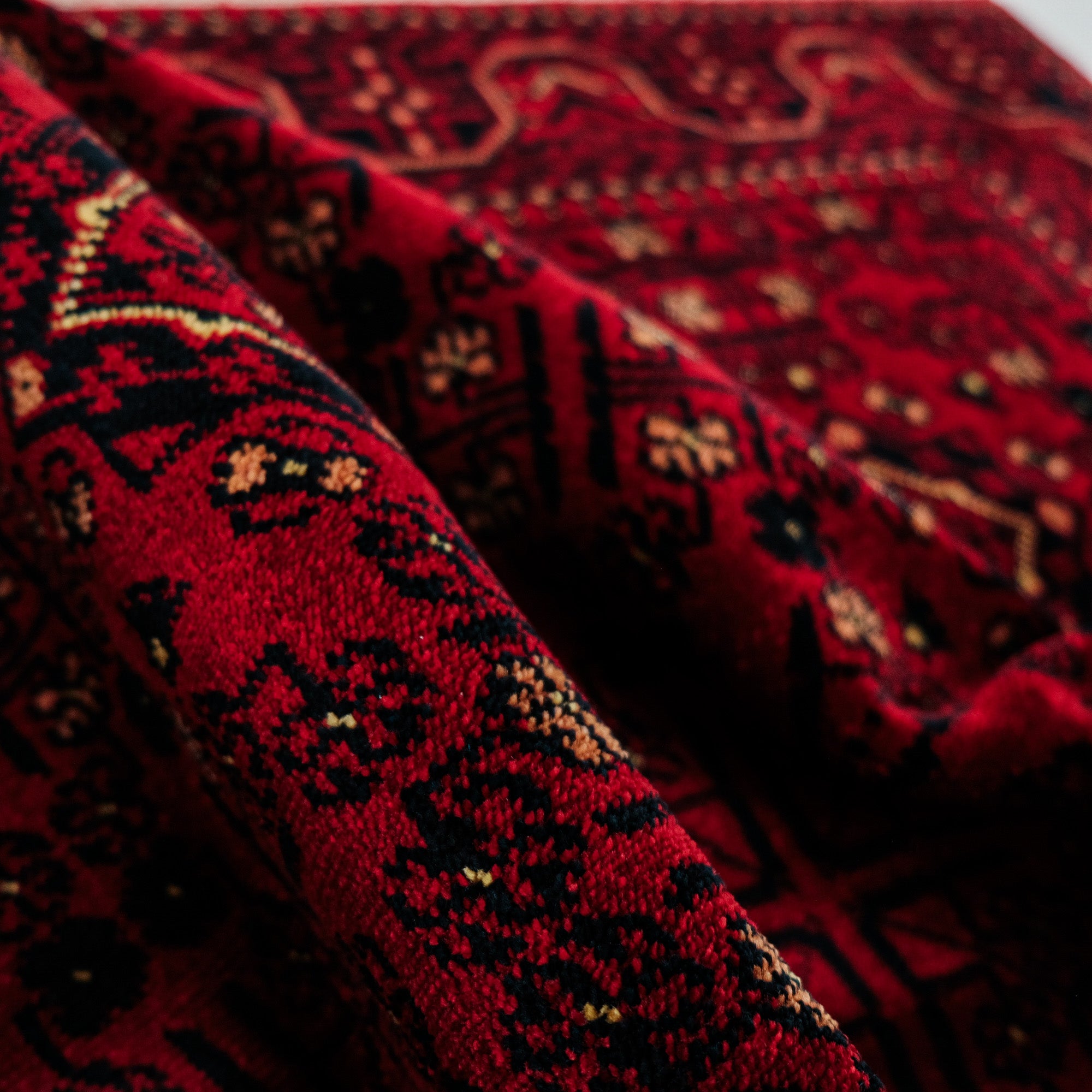 Nostalgia Afghan Design Machine Woven Carpet