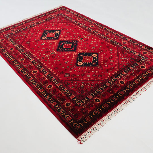 Nostalgia Afghan Design Machine Woven Carpet