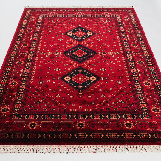 Nostalgia Afghan Design Machine Woven Carpet