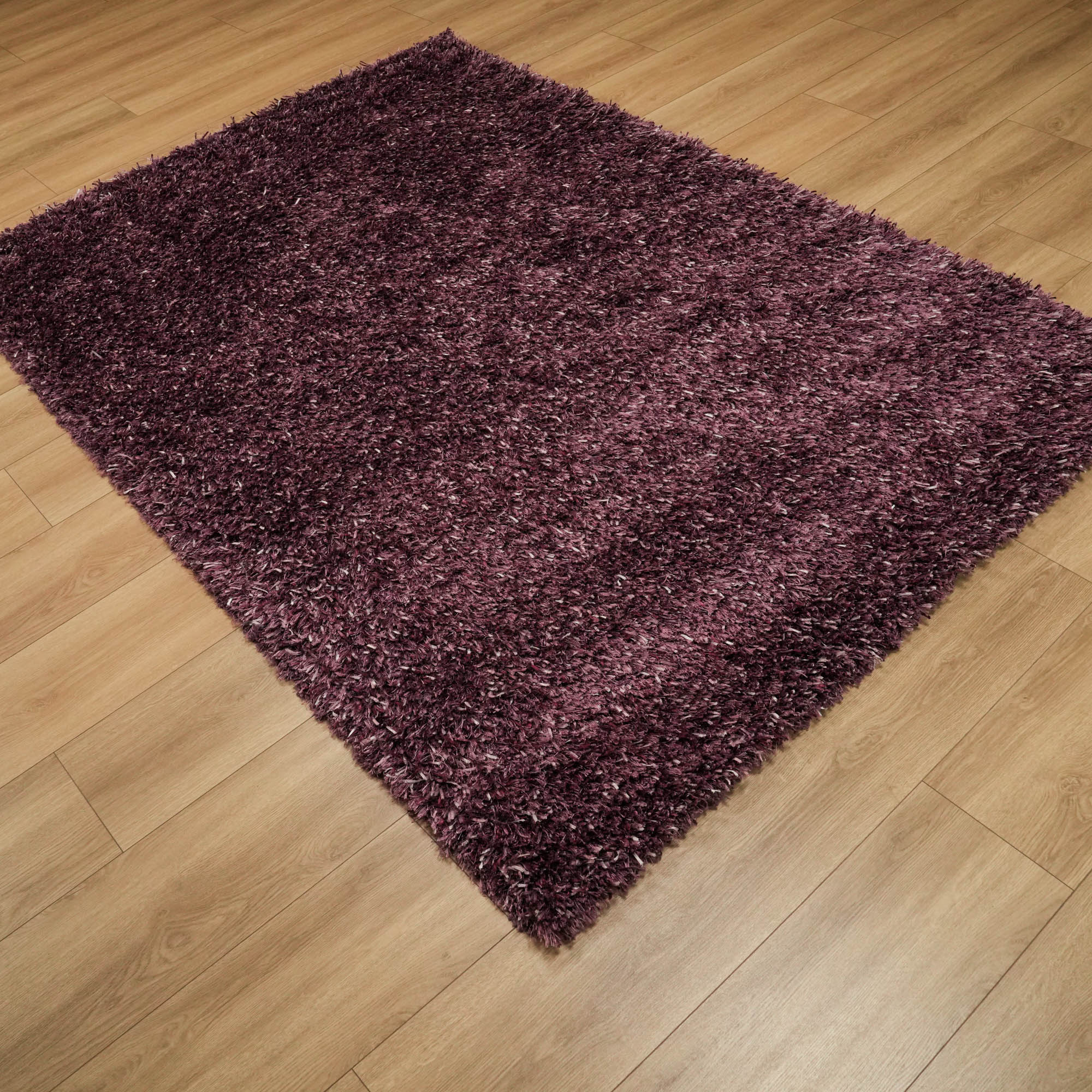 Patterned Synthetic Purple Rug