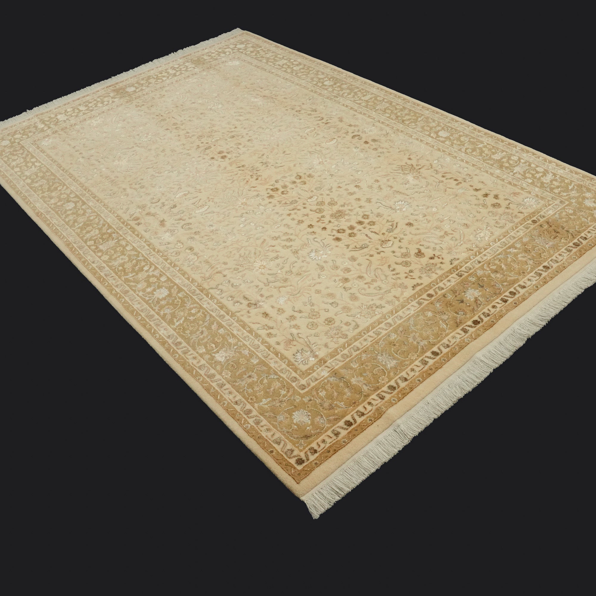 Sultanahmet Series Hand Woven Uşak Patterned Cream Carpet