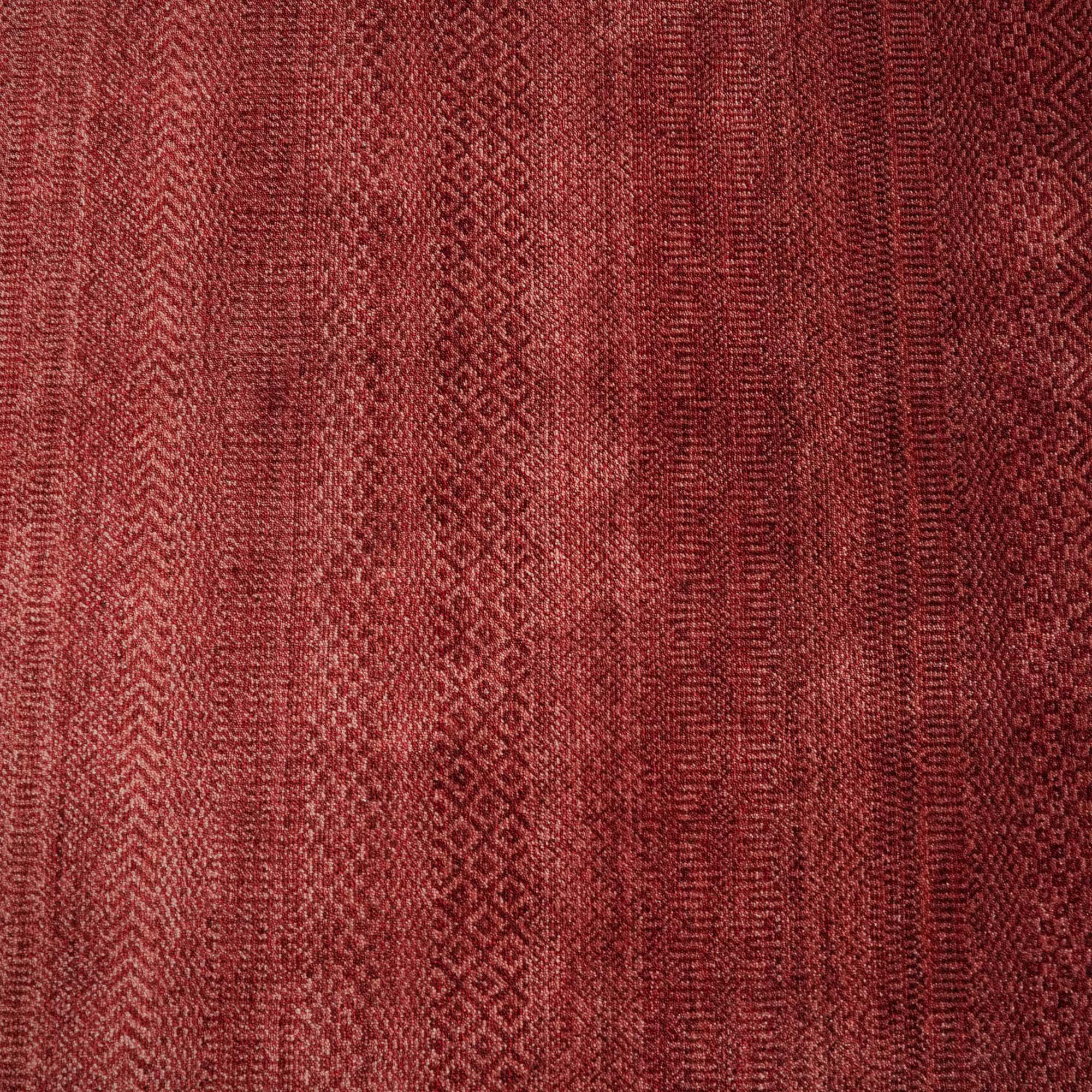 Taftan Series Geometric Patterned Red Special Loom Carpet