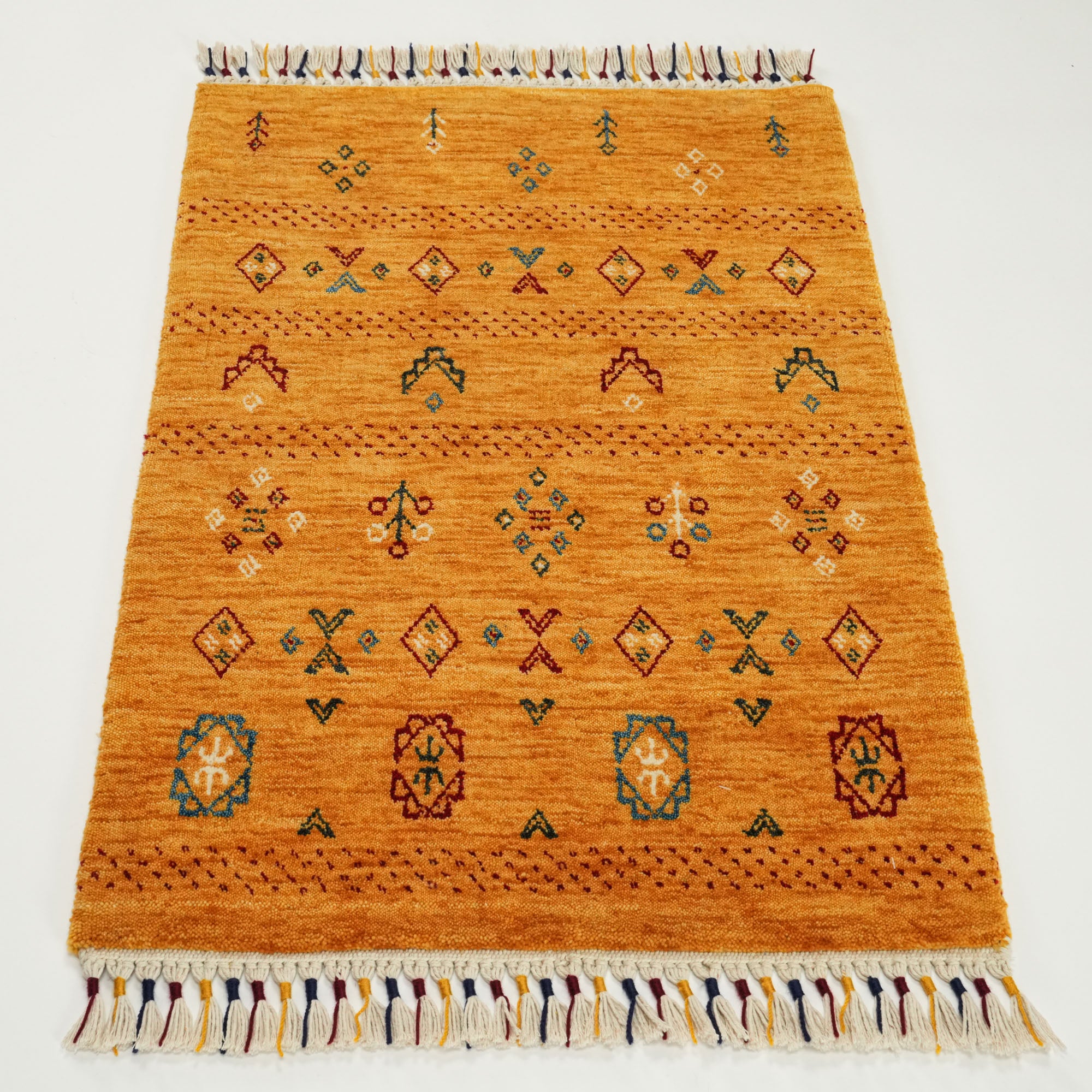 Urkum Series Authentic Patterned Yellow Special Counter Rug