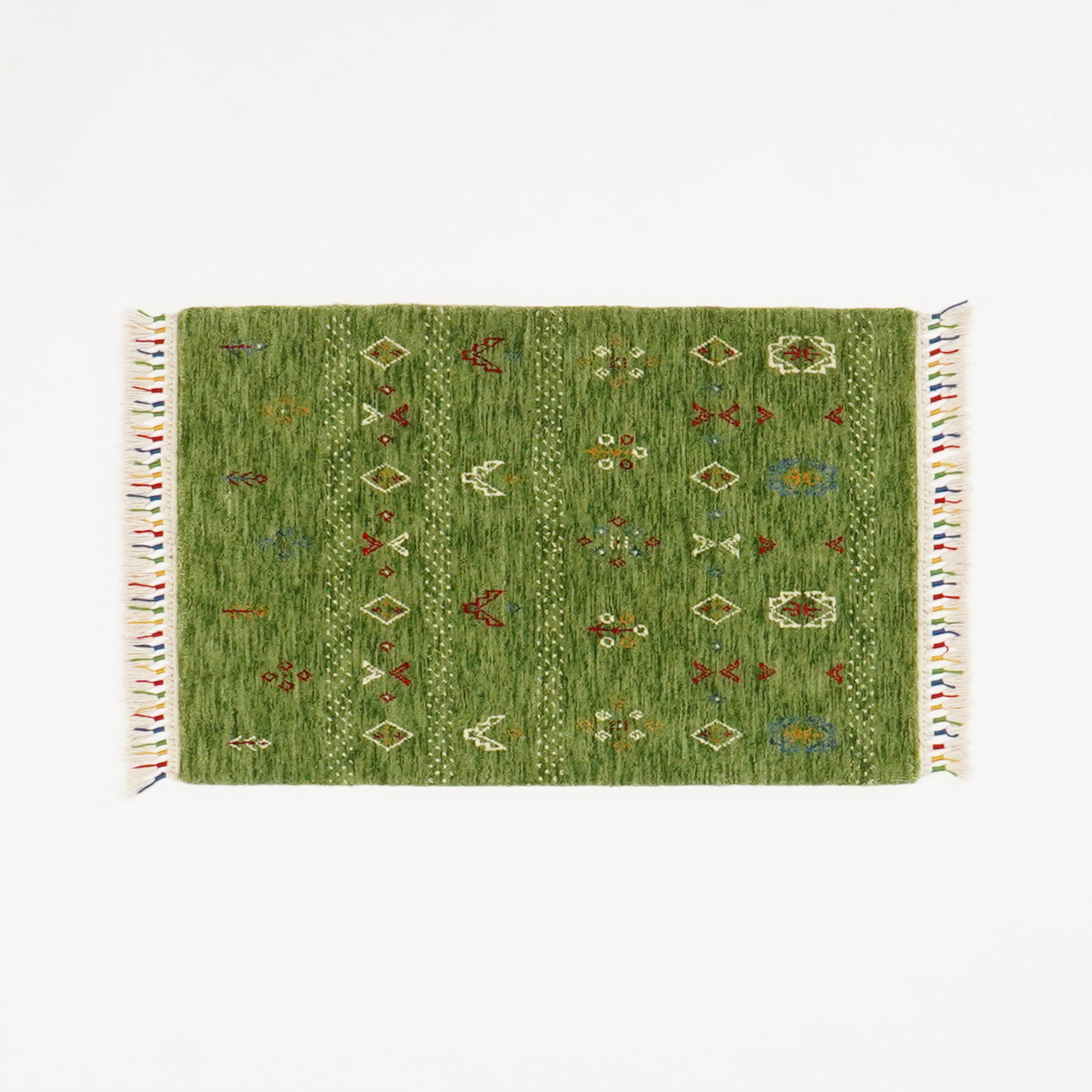 Urkum Series Authentic Patterned Green Special Counter Rug