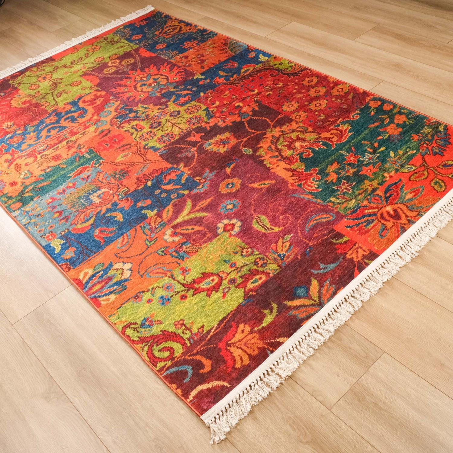 Amber Series Digital Printing Patchwork Patterned Carpet