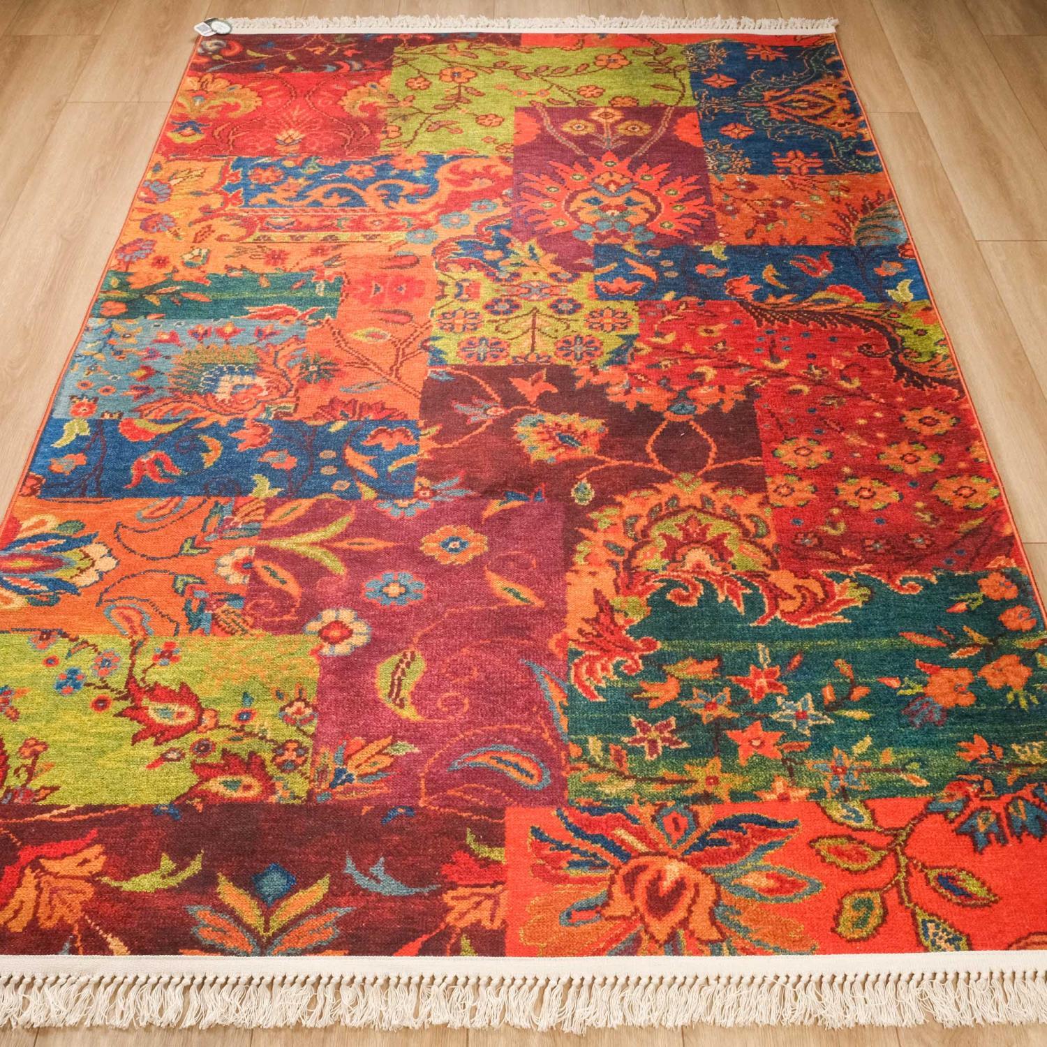 Amber Series Digital Printing Patchwork Patterned Carpet